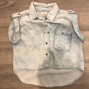 LF high low crop top